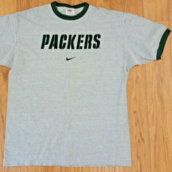 Nike Green Bay Packers Ringer Tee T-Shirt  Large - Picture 5 of 8